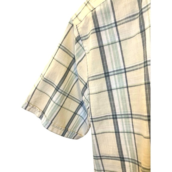 Barbour Short Sleeve Yellow Shirt Plaid Shirt Sz Small Cotton - Picture 5 of 8